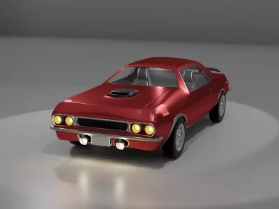 Red Car Free 3D model by abdellahe21