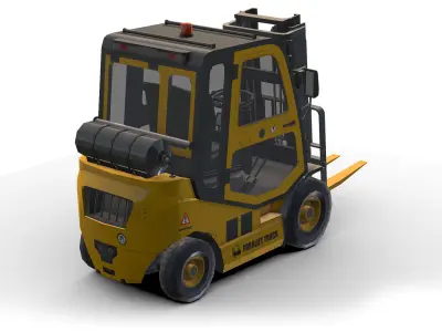 Forklift Truck Low-poly 3D model buy