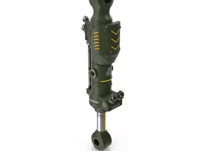 Sci-fi hydraulic plunger 3D model