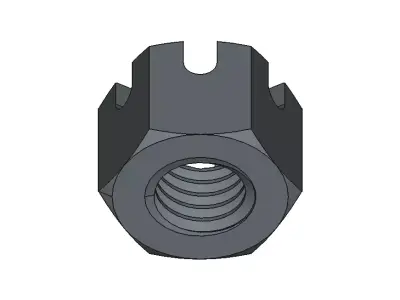 M5 Castle Nut 3D model