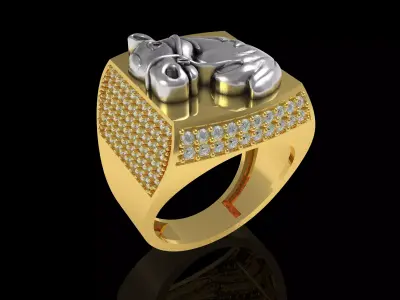 Horse Ring 3D print model 2