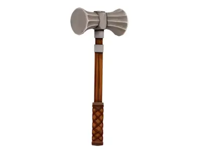 Stylized Medieval Hammer Low-poly 3D model