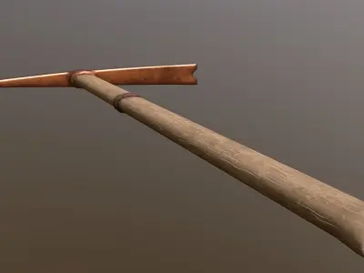 Pickaxe - Copper Low-poly 3D model