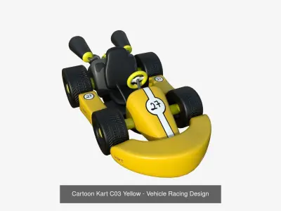 10 Cartoon Karts C Collection - Vehicle Racing Design 3D Model Pack purchase