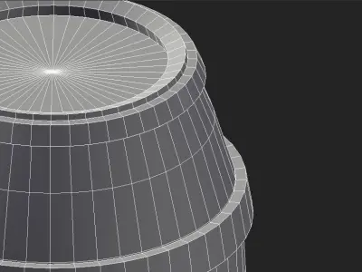 Old Wooden Barrel Low-poly 3D Model Low-poly 3D model