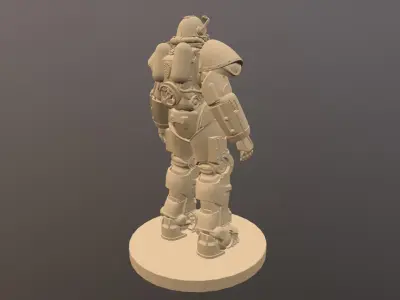 FALLOUT T-51 POWER ARMOR SCULPTURE 3D model