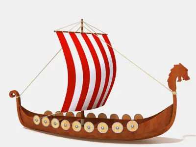 Viking ship 3D model get