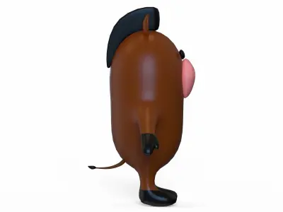 Donkey Stylized Low-poly 3D model