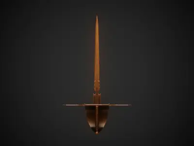 Musketeer Main Gauche Low-poly 3D model