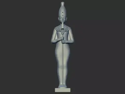 Statue of Egyptian pharaoh 3d printable model 3D print model