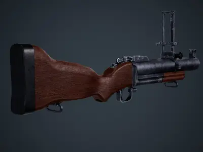 M79 grenade launcher Free low-poly 3D model