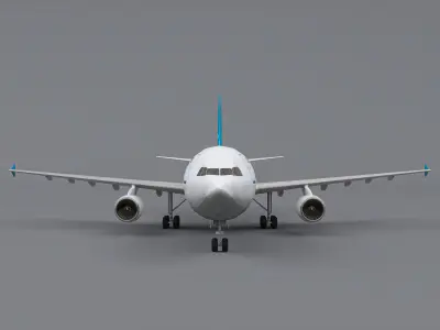 MNG Airlines Cargo Aircraft Airbus A300-600F Low-poly 3D model