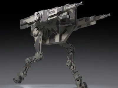 Mech 08 - Harpy Low-poly 3D model