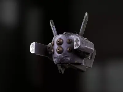 Robotic space fly bee vol2 Low-poly 3D model