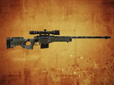 AWM Sniper rifle Low-poly 3D model order