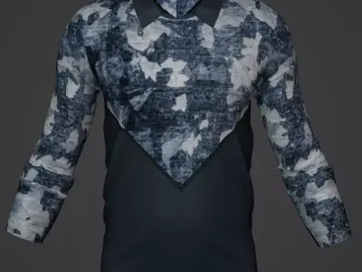 Military Soldier Clothing T-shirt Low-poly 3D model 2