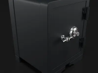 Vintage Iron Safe 3D model