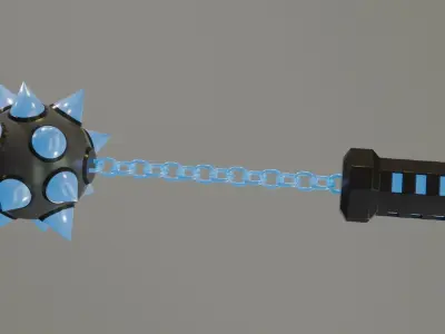 Sci-Fi Spike Ball Weapon 3D model