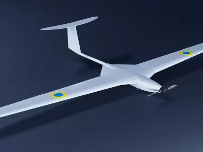 Punisher Ukrainian Aircraft Drone Low-poly 3D model