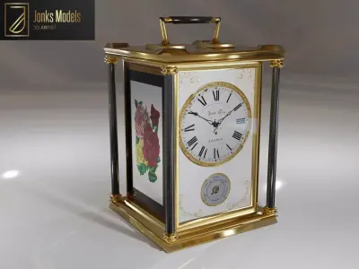 Carriage Clock Low-poly 3D model