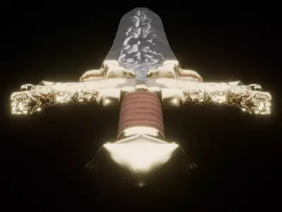 Golden Sword 3D model