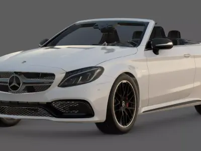2018 Mercedes-AMG C63 S Cabriolet 3D Model  V8 Power 3D model