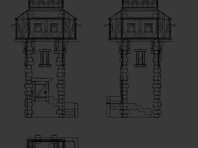 Medieval Tower Defense Low-poly 3D model