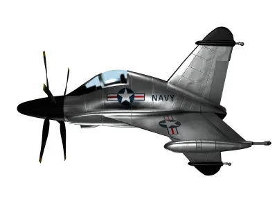 Convair XFY-1 Pogo  Low-poly 3D model