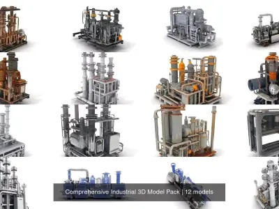 Comprehensive Industrial 3D Model Pack