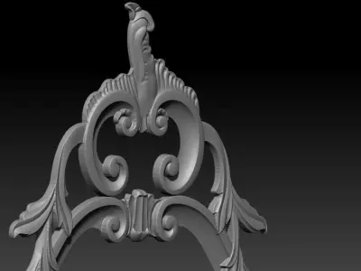 3D Frame - Wood Carving STL Model for CNC Router 3D print model 7