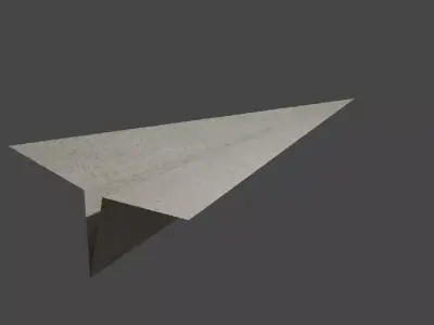 Paper plane  Low-poly 3D model
