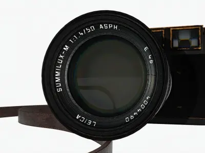 Vintage film camera Low-poly 3D model