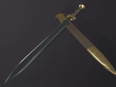 Gladius Sword PBR Low-poly 3D model
