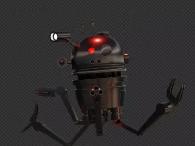Sci-Fi robot 3D model 7