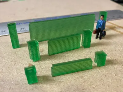 Model Railway Brick Wall Various Heights see Pictures 3D print model