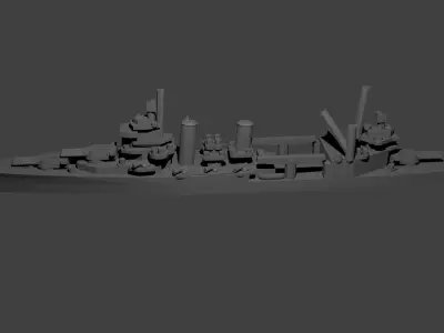 US New Orleans Class Cruiser Warship 3D print model