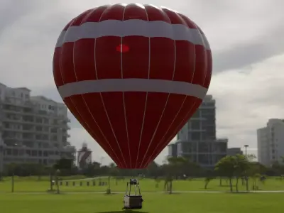 Hot Air Balloon Generic-2021 Low-poly 3D model