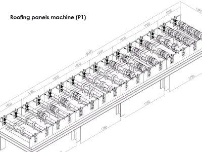 Roofing Panel Machine I SolidWorks Assembly I BOM I Drawings  3D model