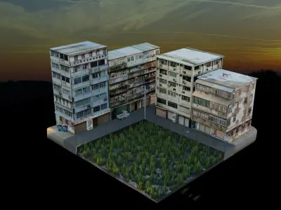 Back Street 2 Free low-poly 3D model