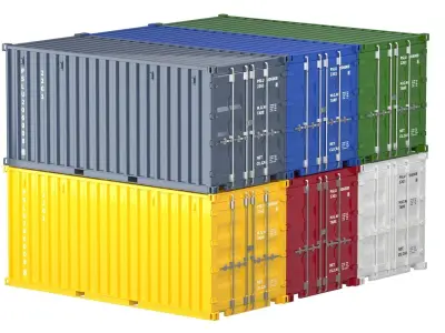 Shipping Container Collection 3D model