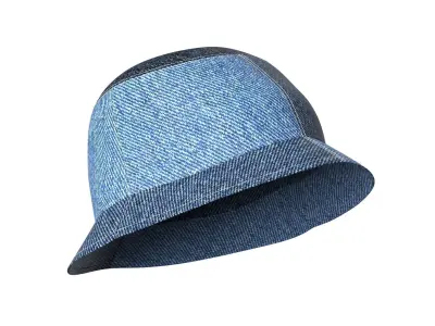 Denim Bucket Hat 3D model
