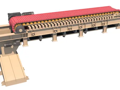 apronfeeders conveyor belt 3D model