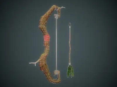 Stylized  Bow Low-poly 3D model
