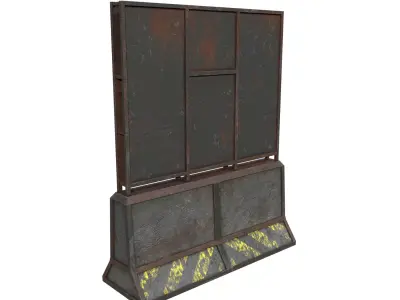 Concrete RoadBlock Barrier Barricade 3D model buy