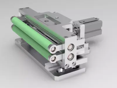 Automation roll angle adjustment mechanism Low-poly 3D model