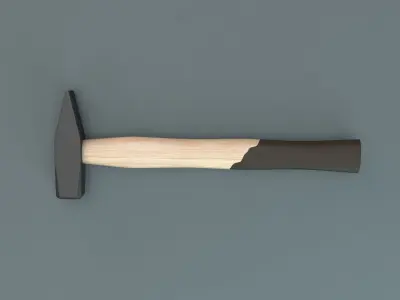 Hammer with wooden handle Free 3D model purchase