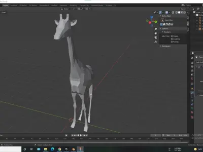 Low-Poly Girrafe giraffe Free 3D model