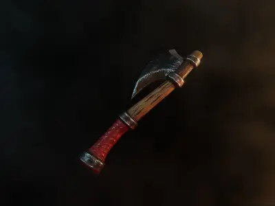 War Axe Low-poly 3D model purchase