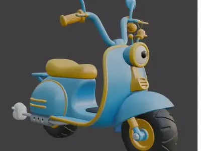Scooter 3D Model 3D model purchase