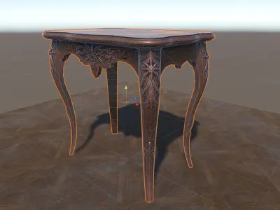 PBR Small Gothic Table Low-poly 3D model